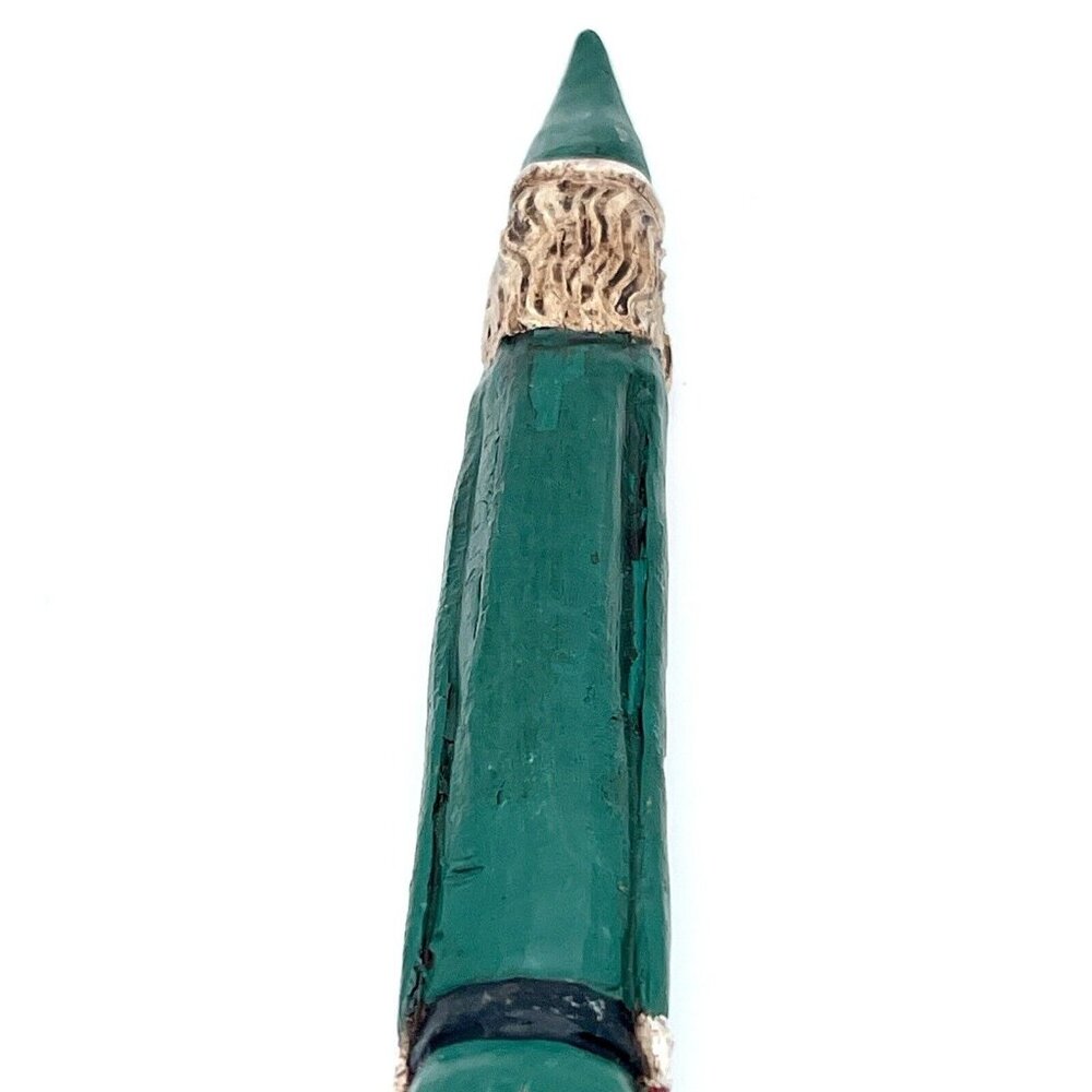 Jim Shore Christmas Pencil Santa Claus Green 1990 11.5” Tall KLE 2509 JS 7 - Picture 9 of 16